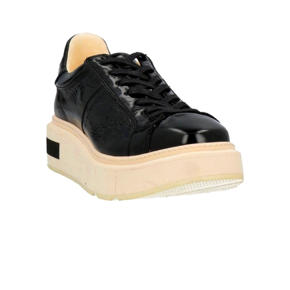 Manuel Barcelo black platform lace leather black shoes - Picture 2 of 6